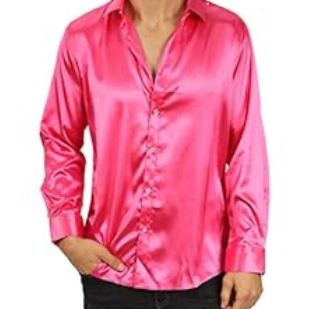 Men's Stain Pink Button-Down Shirt